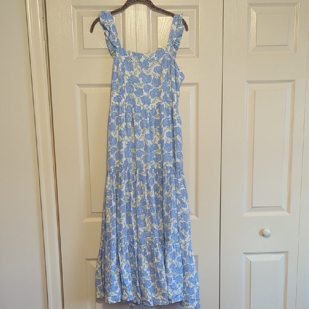 Haute Hippie Boho Floral Tiered Midi Dress - Picture 2 of 7